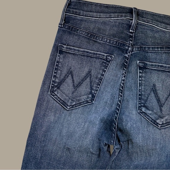 MOTHER Denim ‘The Pixie Dazzler Ankle Fray Jeans’ in “Night Shadow” Size 25 - Picture 14 of 16